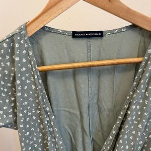 Brandy Melville wrap dress in green